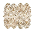 Rugs Cow Skin Rug - 72" x 72" Gradient Chocolate, Octo Sheepskin - Area Rug HomeRoots