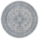 Rugs Cream Area Rug 94" x 94" x 0.31" Cream Olefin Round Rug 8273 HomeRoots