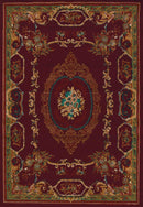 Rugs Decor Rugs 47" x 63" x 0.3" Burgundy Polypropylene Accent Rug 9641 HomeRoots