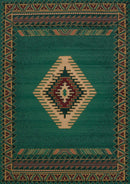 Rugs Decor Rugs - 47" x 63" x 0.3" LT Green Polypropylene Accent Rug HomeRoots