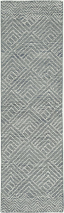 Rugs Designer Rug - 96" X 132" X 0.'5" Denim Wool Rug HomeRoots