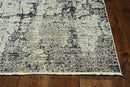 Rugs Dining Room Rugs - 27" X 91" X 0.'25" Ivory/Grey Polyester Rug HomeRoots