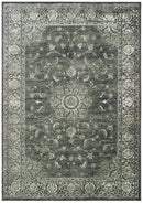 Rugs Dining Room Rugs - 31" x 157" x 0.13" Smoke Viscose Runner Rug HomeRoots