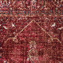 Rugs Dining Room Rugs - 31" x 236" x 0.13" Red Viscose Runner Rug HomeRoots