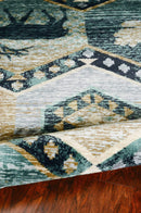 Rugs Dining Room Rugs - 94" X 118" X 0.'5" Seafoam Polypropylene Rug HomeRoots