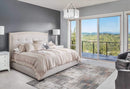 Rugs Dining Room Rugs - 94" X 130" X 0.'25" Grey/Brick Polypropylene & Polyester Rug HomeRoots