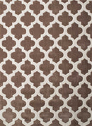 Rugs Discount Area Rugs - 22" x 26" x 0.47" Taupe Polyester Accent Rug HomeRoots