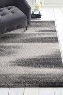 Rugs Discount Rugs - 22" x 86" x 0.5" Grey Polypropylene Runner Rug HomeRoots