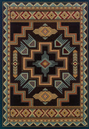 Rugs Discount Rugs 31" x 50" x 0.47" Smoke Blue Polypropylene Mat Rug 8953 HomeRoots
