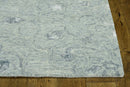 Rugs Discount Rugs 39" X 63" X 0.'5" Seafoam Wool / Viscose Rug 5359 HomeRoots