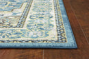 Rugs Discount Rugs 63" X 91" X 0.'5" Teal Polypropylene Rug 5375 HomeRoots