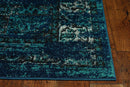 Rugs Discount Rugs 63" X 91" X 0.'5" Teal Polypropylene Rug 5404 HomeRoots