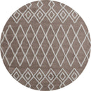 Rugs Dynamic Rugs - 94" x 94" x 1.2" Beige Microfiber Polyester Round Rug HomeRoots
