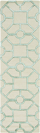 Rugs Dynamic Rugs - 96" X 120" X 0.'5" Beige Wool / Viscose Rug HomeRoots