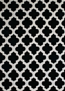 Rugs Entryway Rug - 23" x 86" x 0.46" Black Polyester Runner Rug HomeRoots