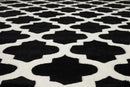 Rugs Entryway Rug - 23" x 86" x 0.46" Black Polyester Runner Rug HomeRoots