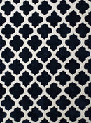 Rugs Entryway Rug - 23" x 86" x 0.46" Navy Polyester Runner Rug HomeRoots