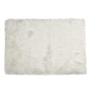 Rugs Faux Fur Rug - 60" x 36" Off White Rectangular Faux Fur - Area Rug HomeRoots