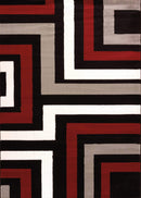 Rugs Fireplace Rugs 63" x 86" x 0.43" Grey Polypropylene Area Rug 8666 HomeRoots