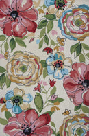 Rugs Floor Rug - 7'6" x 9'6" Polyester Sand Area Rug HomeRoots
