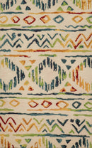 Rugs Floor Rugs - 23" x 36" x 0.79" Multi Polyester Accent Rug HomeRoots