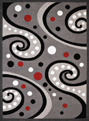 Rugs Floor Rugs 63" x 86" x 0.4" Grey Olefin Area Rug 7655 HomeRoots
