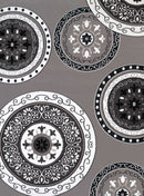 Rugs Floor Rugs 63" x 86" x 0.4" Grey Olefin Area Rug 7767 HomeRoots