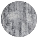 Rugs Floor Rugs - 94" x 94" x 0.39" Grey Polyester/Olefin Round Rug HomeRoots