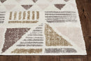 Rugs Gold Area Rugs - 27" X 90" X 0.'75" Ivory/Gold Polyester Rug HomeRoots