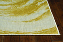 Rugs Gold Area Rugs - 47" X 31" X 0.'25" Ivory/Gold Polypropylene Rug HomeRoots