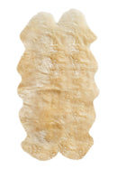 Rugs Gold Rug - 48" x 72" x 2" Gold Quattro Sheepskin - Area Rug HomeRoots
