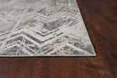 Rugs Gray Area Rug 26" X 90" X 0.'25" Grey Polyester / Viscose Rug 5125 HomeRoots