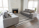 Rugs Gray Area Rug - 63" X 87" X 1" Grey Polypropylene Rug HomeRoots