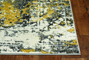 Rugs Gray Area Rug 94" X 130" X 0.'5" Grey Polypropylene Rug 5421 HomeRoots