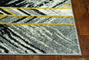 Rugs Gray Area Rug 94" X 130" X 0.'5" Grey Polypropylene Rug 5427 HomeRoots