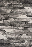 Rugs Gray Rug 3'3"X 5'3" Polypropylene Grey Area Rug 3765 HomeRoots