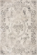 Rugs Gray Rug - 7'10" x 9'10" Polypropylene Grey Area Rug HomeRoots