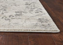 Rugs Gray Rug - 8'10" x 13' Polypropylene Grey Area Rug HomeRoots