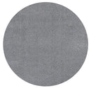 Rugs Gray Rug - 8' Round Polyester Grey Area Rug HomeRoots