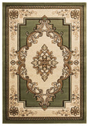 Rugs Green Area Rugs - 31" x 50" x 0.53" Green Olefin/Polypropylene Mat Rug HomeRoots