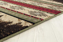 Rugs Green Area Rugs - 63" x 86" x 0.4" Green Polypropylene Area Rug HomeRoots