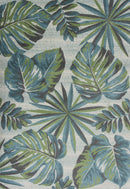 Rugs Green Rug - 7'10" x 10'10" Polypropylene Teal/Green Area Rug HomeRoots