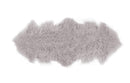 Rugs Grey Area Rug - 24" x 72" Sage Gray, Sheepskin, Faux Fur - Double Rug HomeRoots