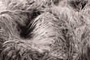 Rugs Grey Area Rug - 24" x 72" Sage Gray, Sheepskin, Faux Fur - Double Rug HomeRoots