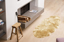 Rugs Grey Area Rug - 24" x 72" x 2" Gold, Double Sheepskin - Area Rug HomeRoots