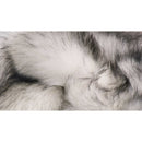 Rugs Grey Area Rug - 36" x 60" Gradient Gray, Rectangular, Faux Fur - Area Rug HomeRoots