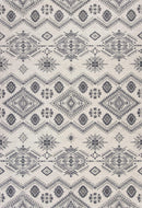 Rugs Grey Area Rug - 7'10" x 11'2" Polypropylene Ivory/Grey Area Rug HomeRoots