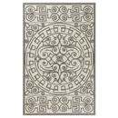 Rugs Grey Area Rug - 7'6" x 9'6" UV-treated Polypropylene Ivory/Grey Area Rug HomeRoots