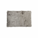 Rugs Grey Rug - 3" x 5" Gray Rectangular Faux Fur - Area Rug HomeRoots