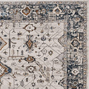 Rugs Grey Rug - 39" X 55" X 0.'25" Ivory/Grey Polyester Rug HomeRoots